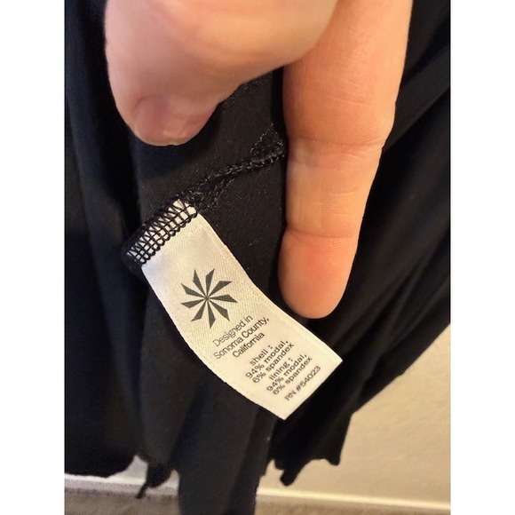 Athleta Black Asymmetrical Hem Wrap Beach Coverup Tank Dress Sz XL 2167 - Picture 10 of 11